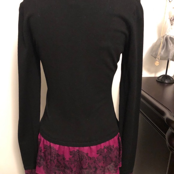 INC Sweater Top with Faux Blouse 💗🖤 - Picture 2 of 7